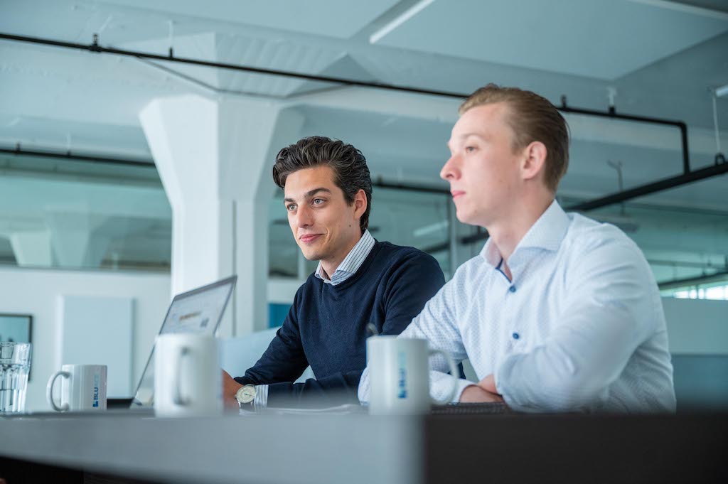 A Junior Software Developer at work at Bluace