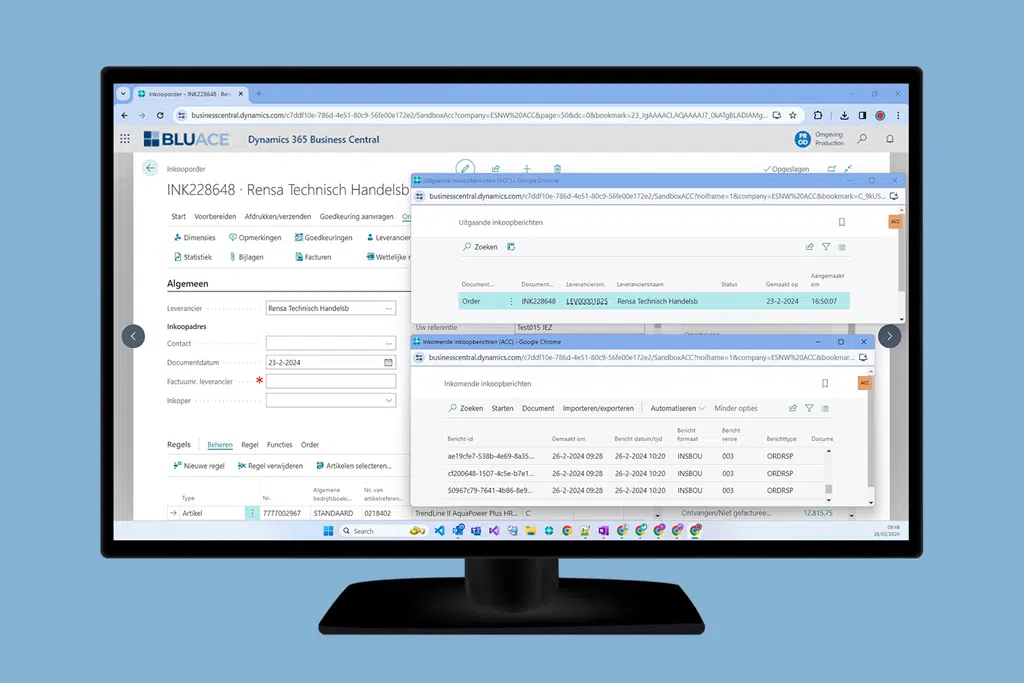 DICO Intergratie schermen in Business Central