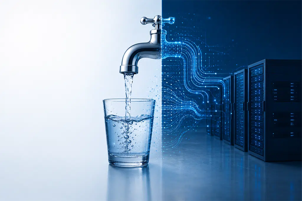 Een illustratie van hoe IT net als kraanwater werkt