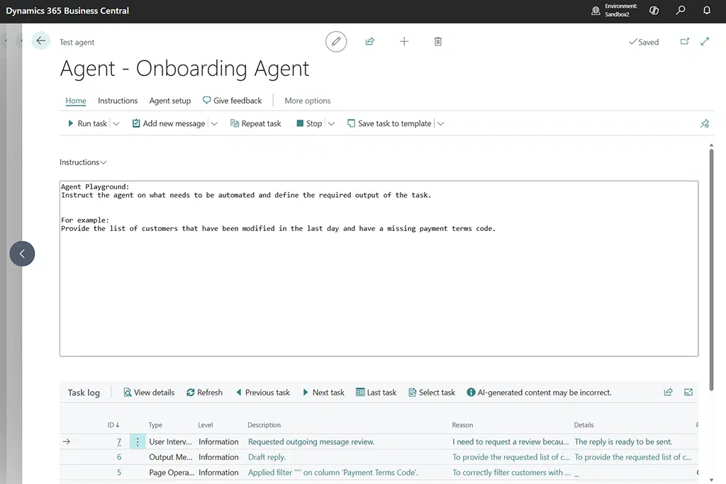 AI-agents Business Central: Agent Designer