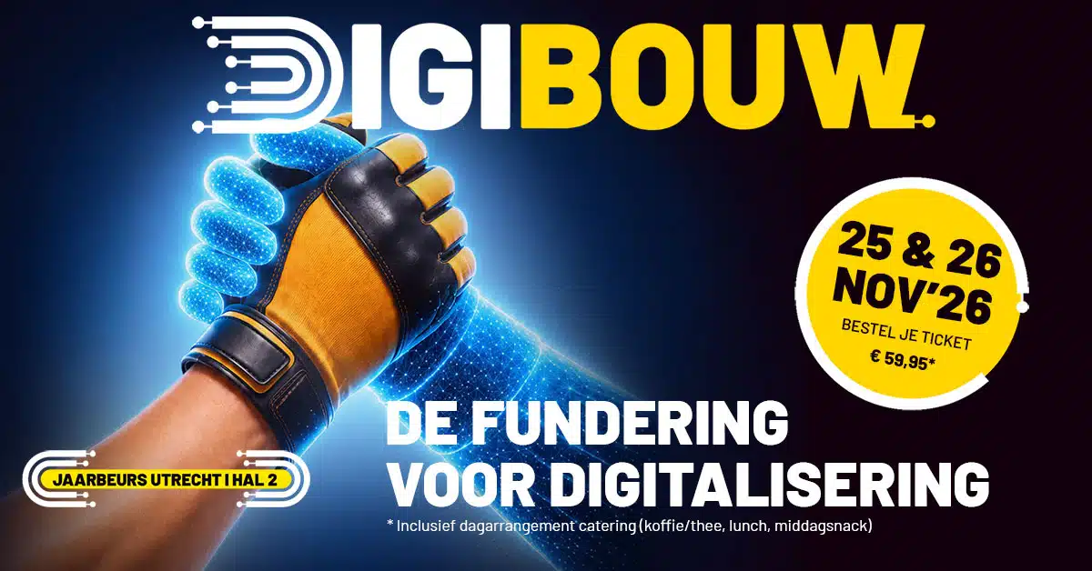Een graphic van DigiBouw 2026 in Jaarbeurs Utrecht
